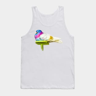 Colorful dove in vintage design Tank Top